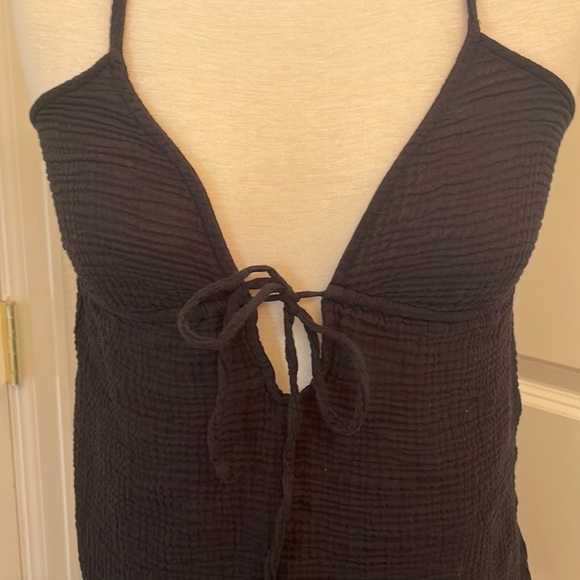 XHILARATION cotton black v-neck baby doll shirt in Women’s size medium - Picture 3 of 8